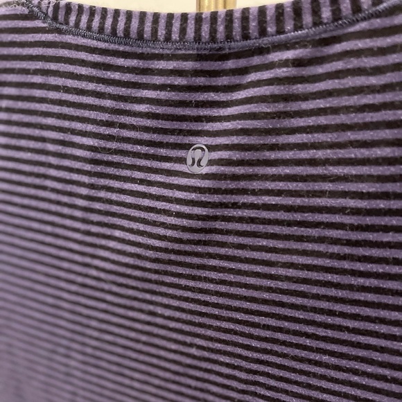 Lululemon T-Shirt | Very Soft | Size 4 | Purple/Black | Striped | Great Quality - Picture 2 of 4